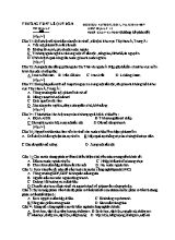 Đề kiểm tra một tiết học kì I Địa lí lớp 11 - Năm học 2016-2017 - Trường THPT Lê Quý Đôn